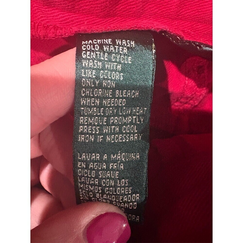 Lauren Jeans Co. Ralph Lauren Jeans Womens Size 10 Red High Rise - Picture 12 of 12